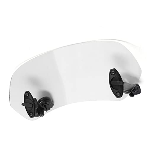 Aramox Motorcycle Windshield, Adjustable Clip On Wind Deflector, 11 Inch Windscreen Accessories
