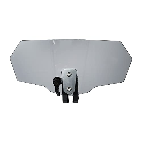 Motoforti 28cm Motorcycle Windshield Motorcycle Wind Deflector Gray Lens Adjustable Clip Windshield Extension Universal Fit for Most Motorcycle Scooter