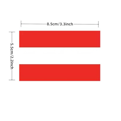 4 PCS Flag Stickers - Austria Flag Stickers Decals for Cup Computer Laptop Car Bumper Window Helmet Musical Instrument with Smooth Surface - size: Austria