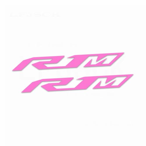 Motorcycle Reflective Fairing Stickers - 2 Piece,Pink | Waterproof Vinyl Decals Kit for Helmets ,Compatible with Yamaha YZF R1 R1M - color: Pink