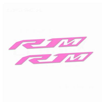 Motorcycle Reflective Fairing Stickers - 2 Piece,Pink | Waterproof Vinyl Decals Kit for Helmets ,Compatible with Yamaha YZF R1 R1M - color: Pink