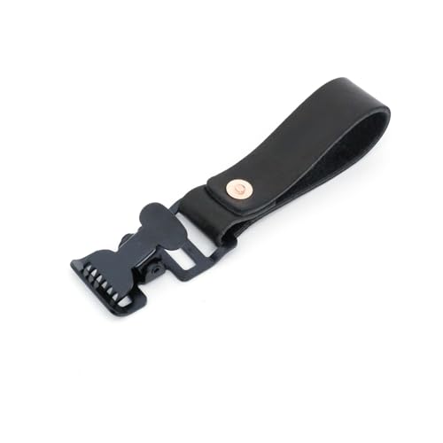 Leather Glove Clips with Metal Hooks - Work Glove Holders for Duty Belts, Electricians And Filming Work Construction - color: Blackl