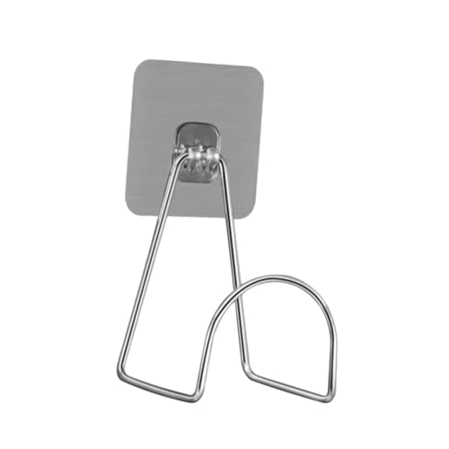Unomor 3Pcs Motorcycle Helmet Wall Hook Self Adhesive Helmet Holder 6.29x3.11x9.21in No Drill Metal Hanger Wall Mount for Garage Storage Coats Hats