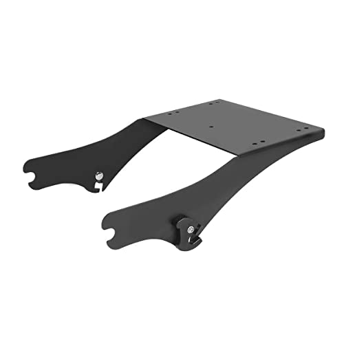 TCMT Chopped Motorcycle Trunk Box Backrest Detachable Mounting Rack Fit For Harley Touring 1997-2008 Road King Road Street Electra Glide Pack - color: Set C1 Chrome Latches#Black Rack