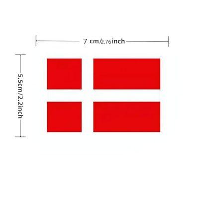 4 PCS Flag Stickers - Denmark Flag Stickers Decals for Cup Computer Laptop Car Bumper Window Helmet Musical Instrument with Smooth Surface - size: Denmark