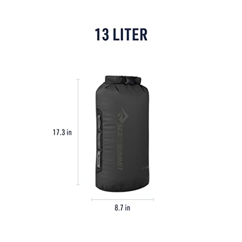 Sea to Summit Big River Dry Bag, Heavy-Duty Dry Storage, 13 Liter, Jet Black - color: Jet Black, style: 13 Liter