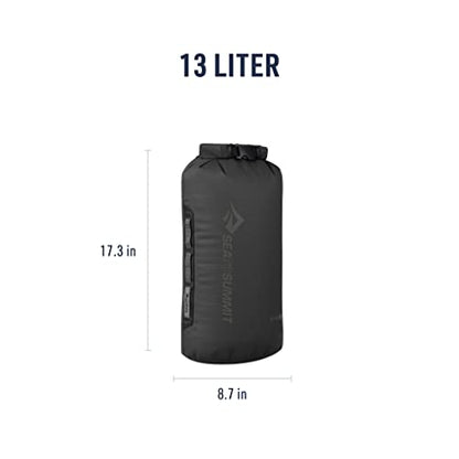 Sea to Summit Big River Dry Bag, Heavy-Duty Dry Storage, 13 Liter, Jet Black - color: Jet Black, style: 13 Liter