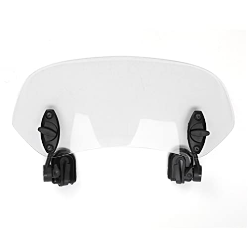 Aramox Motorcycle Windshield, Adjustable Clip On Wind Deflector, 11 Inch Windscreen Accessories
