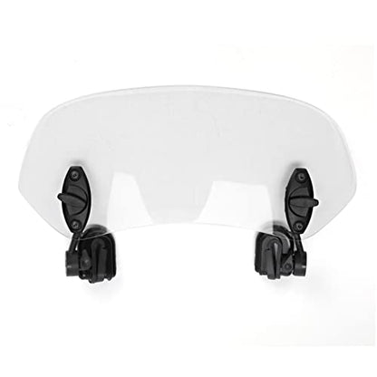 Aramox Motorcycle Windshield, Adjustable Clip On Wind Deflector, 11 Inch Windscreen Accessories
