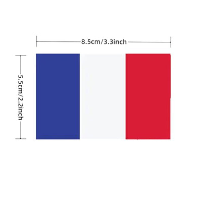 4 PCS Flag Stickers - France Flag Stickers Decals for Cup Computer Laptop Car Bumper Window Helmet Musical Instrument with Smooth Surface - size: France