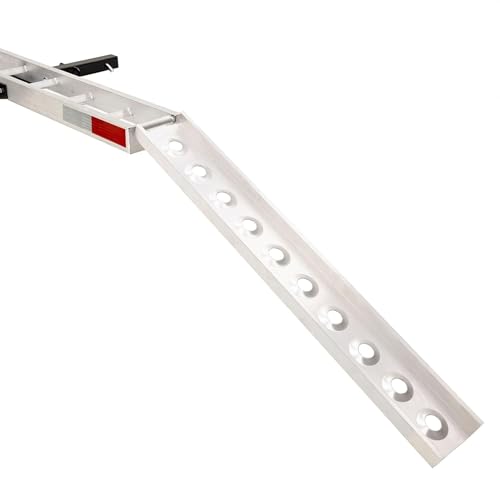 Black Widow Motorcycle Hitch Carrier with Wheel Chock & Ramp, 400 lb Capacity Anti-Rattle – Lightweight Aluminum Dirt Bike Transport Platform with Secure Mounting – Fits 2" Receiver - style: Single Bike with Wheel Chock