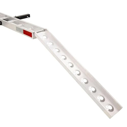 Black Widow Motorcycle Hitch Carrier with Wheel Chock & Ramp, 400 lb Capacity Anti-Rattle – Lightweight Aluminum Dirt Bike Transport Platform with Secure Mounting – Fits 2" Receiver - style: Single Bike with Wheel Chock