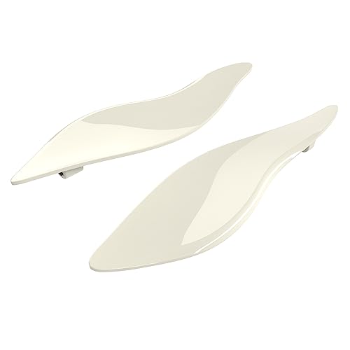 Advanblack Birch White Side Wings Air Deflectors, Fairing Side Wing Windshield, Fairing Side Shield, Adjustable Wind Deflectors, Compatible for Harley Touring Street Electra Glide 2014-2023 - color: Birch White