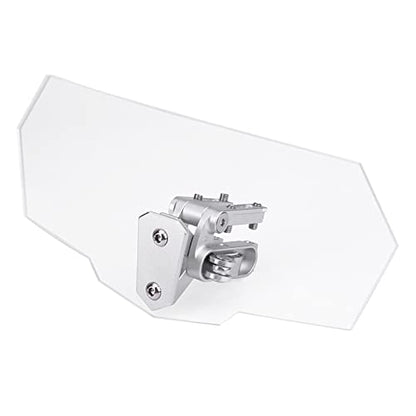 Motorcycle Windshield Extension, Motorbike Wind Deflector Motorcycle Windscreen Adjustable Clip On Windshield Spoiler Wing Windproof Front Flyscreen Fairing Transparent Visor Protector Frame Parts