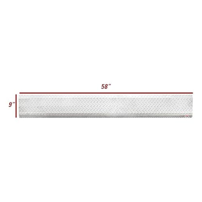 Extreme Max 3005.9059 Hinged Aluminum Trailer Door Slider Plate - 58" x 9" - size: 58" x 9"