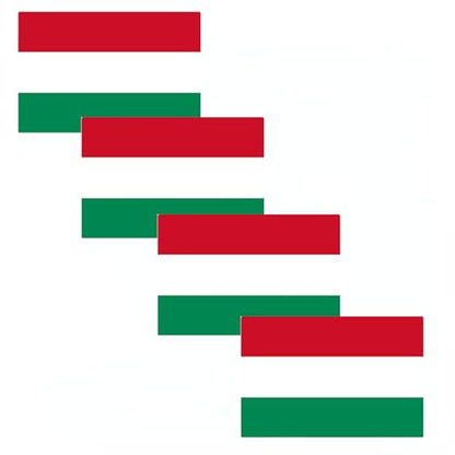 4 PCS Flag Stickers - Hungary Flag Stickers Decals for Cup Computer Laptop Car Bumper Window Helmet Musical Instrument with Smooth Surface - size: Hungary