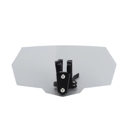Motorcycle Windshield Extension Adjustable Spoiler Clamp-On Windscreen Deflector Compatible with Universal Models