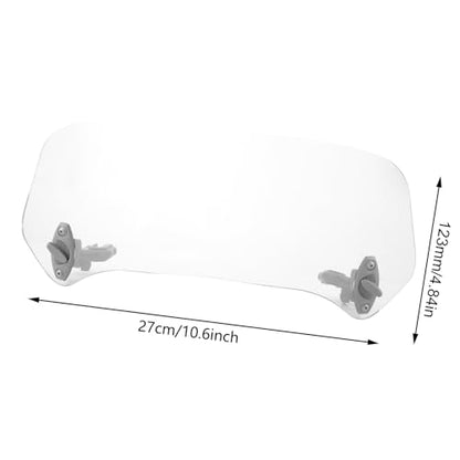 for Motorcycle Windshield Extension Clips Gorgeri Universal Windshield Windscreen, Motorcycle Modified Windscreen Windshield Spoiler Air Deflector(Transparent Small)