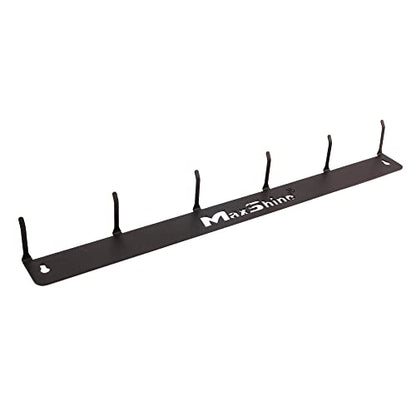 Maxshine Universal Detailing Brush Hanger (Logo) – 6 Organizer Hooks – Lightweight Wall-Mounted Design for Auto Detailing Supplies – Ideal for Garage & Mobile Use, Easy to Install Car Care Organizer - style: Logo