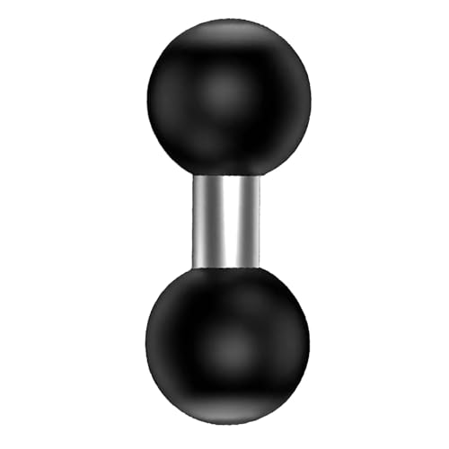 1 inch Ball Mount Base Adapter to 1" Ball Extension Arm Compatible with RAM Mount B Size Standard Dualball Socket Arms for Bike/Motorcycle/Camera/GPS (Black1) - color: Black1