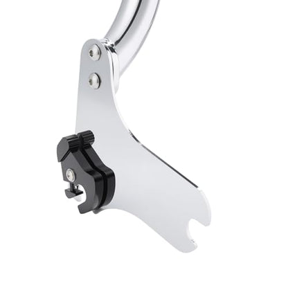 Detachable Sissy Bar Backrest, Motorcycle Rear Passenger Backrest Cushion Pad Fit for Harley Touring CVO/Road King Street Road Electra Glide 1997-2008(Chromed Silver) - color: Chromed Silver