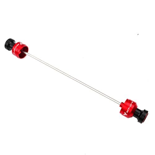 Compatible with MT07 MT 07 MT-07 FZ07 2014-2024 2025 2026 Motorcycle Rear Wheel Axle Crash Protector Swingarm Spools Slider Stand Screws Accessories (Red) - color: Red