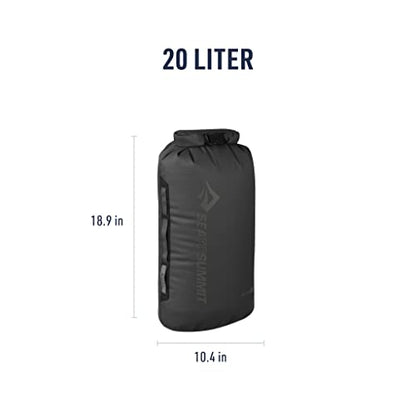 Sea to Summit Big River Dry Bag, Heavy-Duty Dry Storage, 20 Liter, Jet Black - color: Jet Black, style: 20 Liter