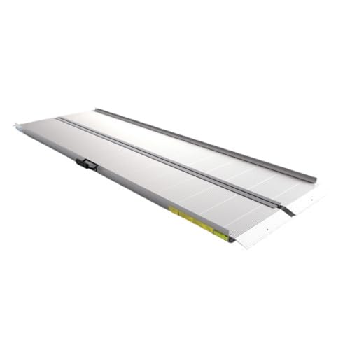 EZ-ACCESS TRAVERSE Aluminum Singlefold Folding Ramp, Portable Loading Ramps for Wheelchairs, Motorcycles, Lawn Tractors & ATVs, Heavy Duty Aluminum Folding Ramps with Carrying Handles (Silver, 8 Foot) - size: 8 Foot, style: Singlefold