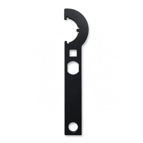 Carbon Steel Hook Spanner Wrench, 3/8-Inch Drive Wrench for Steering Stem Nut and Slotted Round Nut Removal, Installation and Tightening