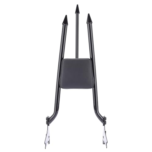 27 inch Motorcycle Rear Passenger Sissy Bar Backrest, Detachable Cushion Pad Fit for Harley Touring Road King Street Glide Road Glide Electra Glide 1997-2008 (Black) - color: Black