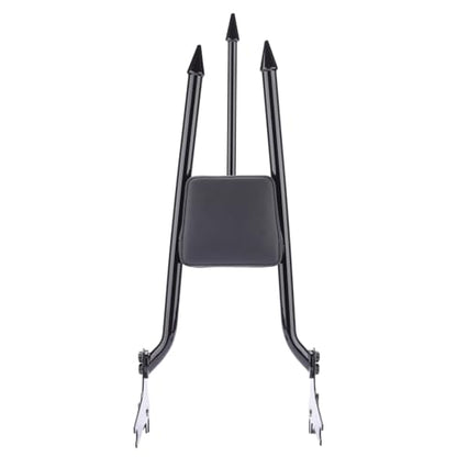 27 inch Motorcycle Rear Passenger Sissy Bar Backrest, Detachable Cushion Pad Fit for Harley Touring Road King Street Glide Road Glide Electra Glide 1997-2008 (Black) - color: Black