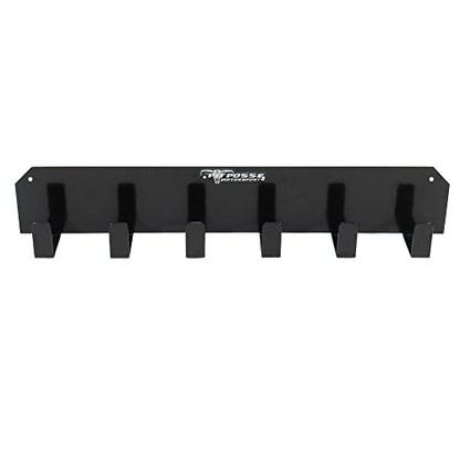 Pit Posse 598BK 6 Mount Goggle Rack Wall Hanger - Made in USA - Cabinet Shop Garage Enclosed Race Trailer Automotive Motorcycle MX Bike - Holds 6 Pairs of Goggles (Black)