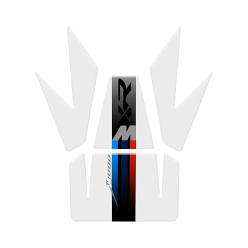 Motorcycle Tank Sticker For B&M&W S1000XR M1000XR Motorsport Motorcycle Tank Pad Protector Protection 3D Sticker Gas Tank Pad Protection Decals - color: M1000XR white