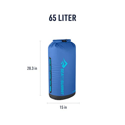 Sea to Summit Big River Dry Bag, Heavy-Duty Dry Storage, 65 Liter, Surf Blue - color: Surf Blue, style: 65 Liter