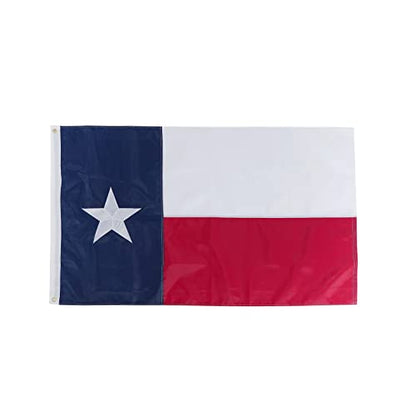 SYII Texas Boat Flag 16x24 Inch, Embroidered Stars Durable Nylon State of Texas Flags with Sewn Stripes and Brass Grommets for Yacht Motorcycle, Ensign Nautical Outdoor Banner - color: 16x24 Texas Boat Flag