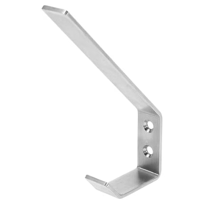 Sosoport Motorcycle Helmet Rack Wall Mount with Stainless Steel Double Hooks, Space-Saving Helmet Hanger for Motorbike Jackets, Easy Installation with Mounting Hardware, Silver Hat Holder
