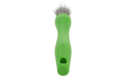 BrushAll® Wire Hand Brush with Ergonomic Handle and Tightly Packed Bristles for Kitchen, Garage, Indoor, Outdoor (Stainless Steel) Patent Pending - color: Stainless Steel