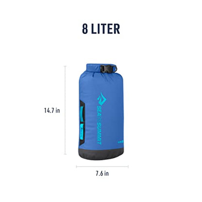 Sea to Summit Big River Dry Bag, Heavy-Duty Dry Storage, 8 Liter, Surf Blue - color: Surf Blue, style: 8 Liter