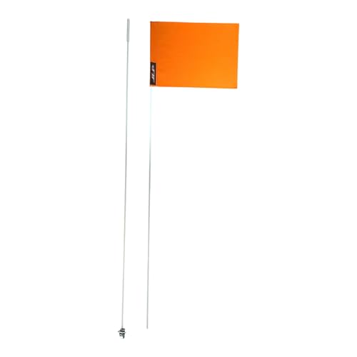 JLP 2 Part 7 Ft Tall 1/4 In Pole 12x9 In Orange Vinyl Flag Whip Off-Road Out Door Sports 4X4 GO-Kart ATV UTV Motorcycle Heavy Duty Wind Resistant