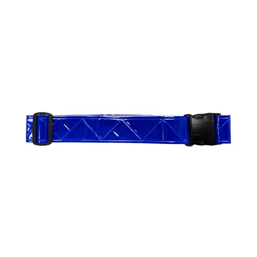 Reflective Running Belt, High Visibility Safety, Adjustable Belt for Running, Walking & Cycling - color: Blue