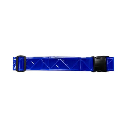Reflective Running Belt, High Visibility Safety, Adjustable Belt for Running, Walking & Cycling - color: Blue