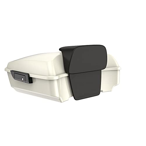 Advanblack Golden White Pearl Chopped Tour Trunk Pack Black Latches Compatible with Harley Touring 14-25 Road Glide Street Glide - Weather Resistant, Spacious Storage for Daily & Short Touring - color: Golden White Pearl, size: Chopped Rear Tour Trunk Pac