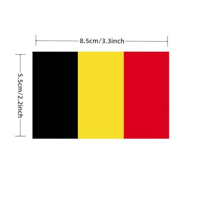 4 PCS Flag Stickers - Belgium Flag Stickers Decals for Cup Computer Laptop Car Bumper Window Helmet Musical Instrument with Smooth Surface - size: Belgium