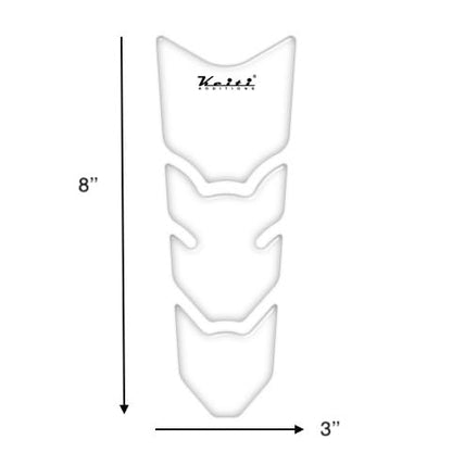 Keiti Motorcycle Tank Pad Universal Slim (Clear) - color: Clear