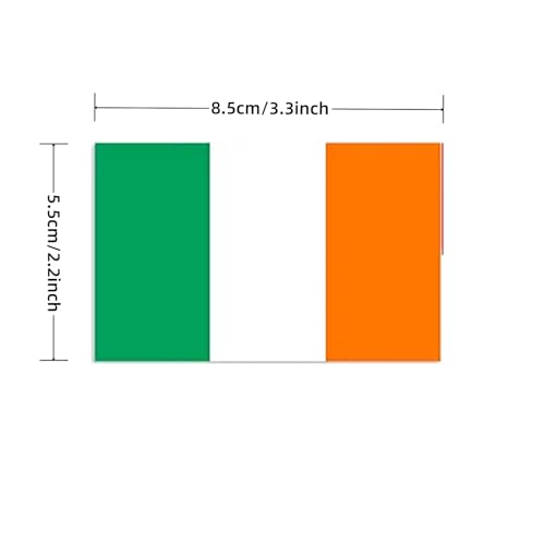 4 PCS Flag Stickers - Ireland Flag Stickers Decals for Cup Computer Laptop Car Bumper Window Helmet Musical Instrument with Smooth Surface - size: Ireland