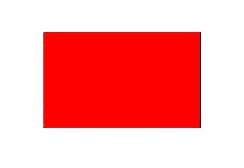 6 ft. Solid Red Safety Flag with 5/16" White Pole & Mounting Bolt ATV Rhino UTV Motorcycle