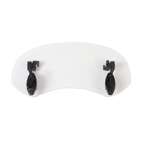 28.5cm Motorcycle Wind Deflector Clear Lens Adjustable Clip Windshield Extension Universal Fit for Most Motorcycle Scooter, White - size: Small-white