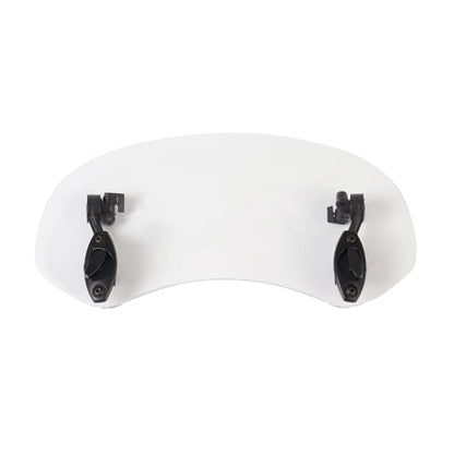 28.5cm Motorcycle Wind Deflector Clear Lens Adjustable Clip Windshield Extension Universal Fit for Most Motorcycle Scooter, White - size: Small-white