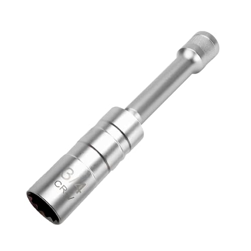 Zpana 3/4" Car Spark Plug Socket, Magnetic Thin Wall 360° Swivel Auto Sparking Wrench Socket Joint 3/8" Drive 12 Point, Vehicle Removal Tool Accessories, Universal for SUV Sedan Truck - size: 3/4"