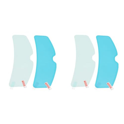 2 Set Motorcycle Rainproof Film, 9.6in Universal Rainproof Helmet Film Transparent Clear Motorcycle Helmet Anti Fog Film Interior Exterior Patch
